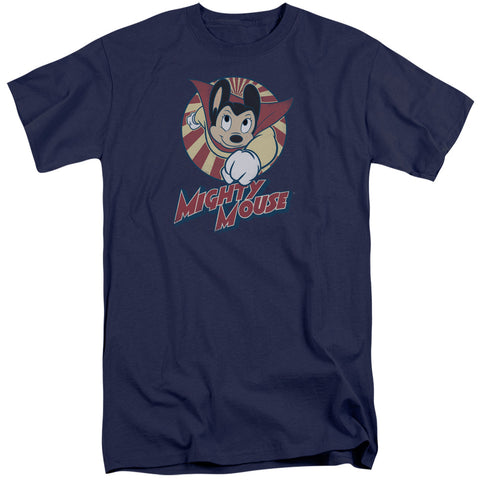 Mighty Mouse/the One The Only-s/s Adult Tall-navy