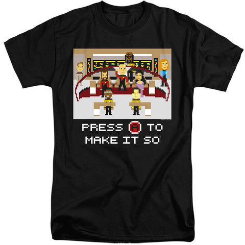 Star Trek/make It So Pixel-s/s Adult Tall-black