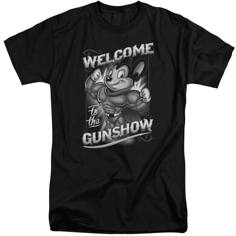 Mighty Mouse/mighty Gunshow-s/s Adult Tall-black