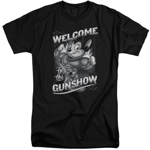 Mighty Mouse/mighty Gunshow-s/s Adult Tall-black