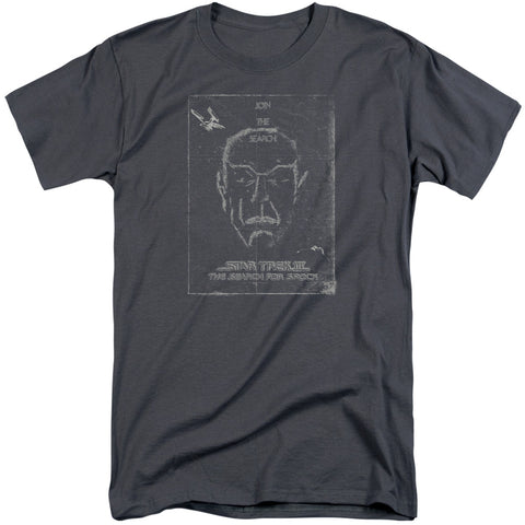 Star Trek/join The Search-s/s Adult Tall-charcoal