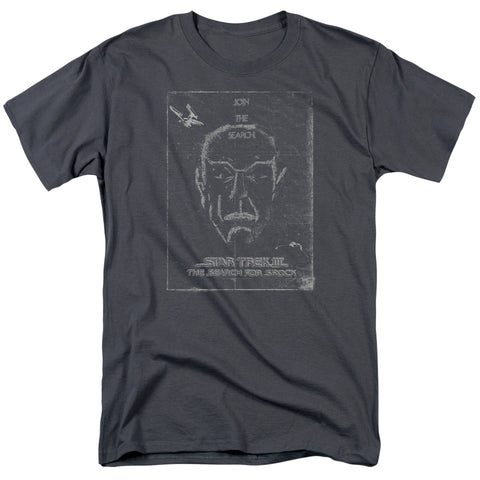 Star Trek/join The Search - S/s Adult 18/1 - Charcoal