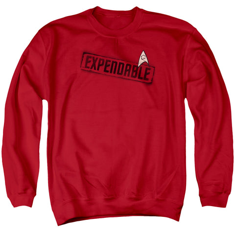 Star Trek/expendable - Adult Crewneck Sweatshirt - Red