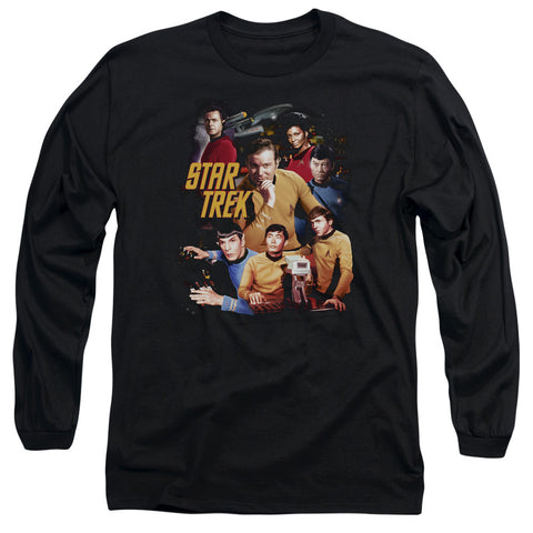 Star Trek/at The Controls - L/s Adult 18/1 - Black