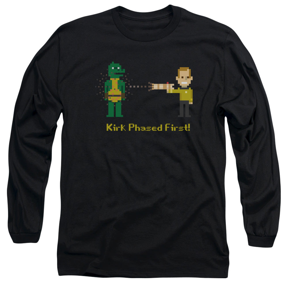 Star Trek/kirk Phased First - L/s Adult 18/1 - Black