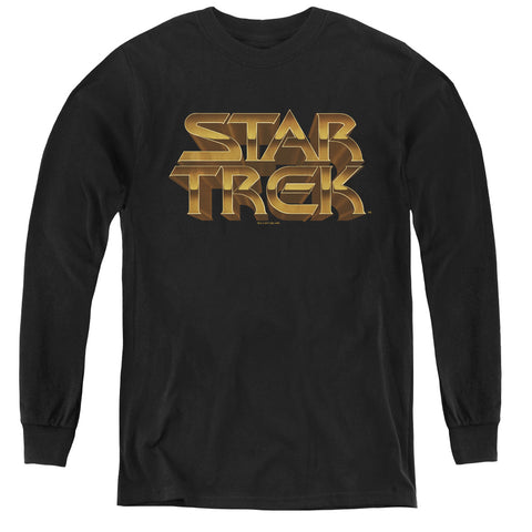 Star Trek/feel The Steel - Youth Long Sleeve Tee - Black