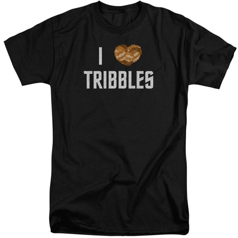 Star Trek/i Heart Tribbles-s/s Adult Tall-black
