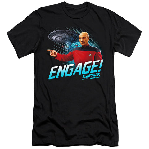 Star Trek/engage - S/s Adult 30/1 - Black