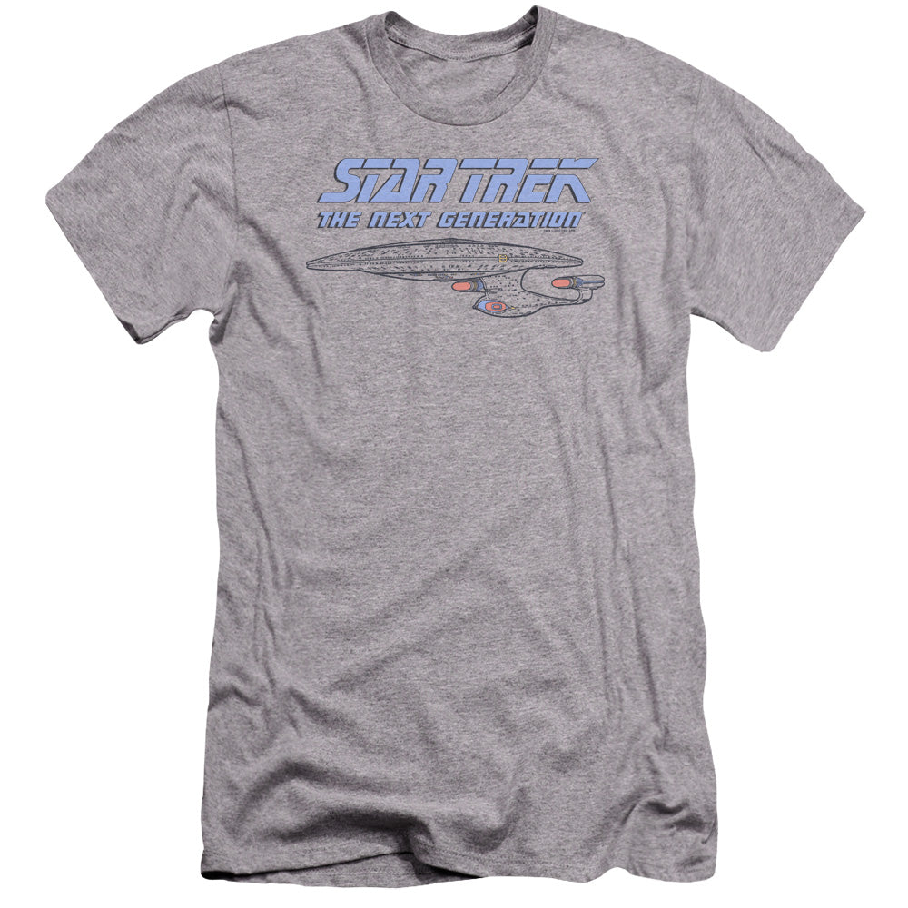Star Trek/distressed Tng-premuim Canvas Adult Slim Fit 30/1-athletic Heather