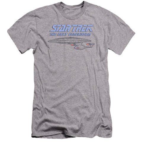 Star Trek/distressed Tng-premuim Canvas Adult Slim Fit 30/1-athletic Heather