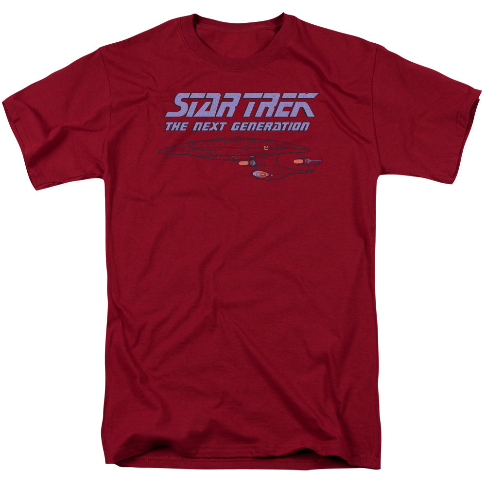 Star Trek/distressed Tng-s/s Adult 18/1-cardinal
