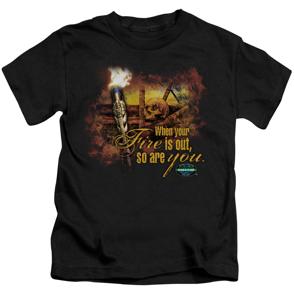 Survivor/fires Out - S/s Juvenile 18/1 - Black