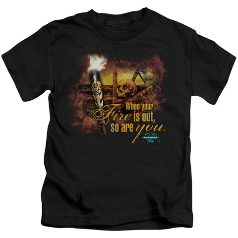 Survivor/fires Out - S/s Juvenile 18/1 - Black