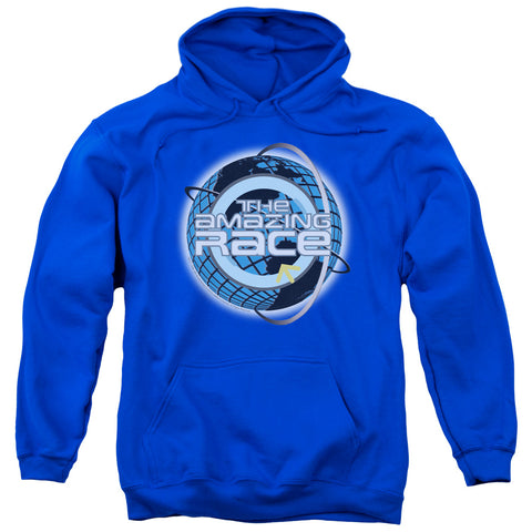 Amazing Race/around The Globe-adult Pull-over Hoodie-royal Blue