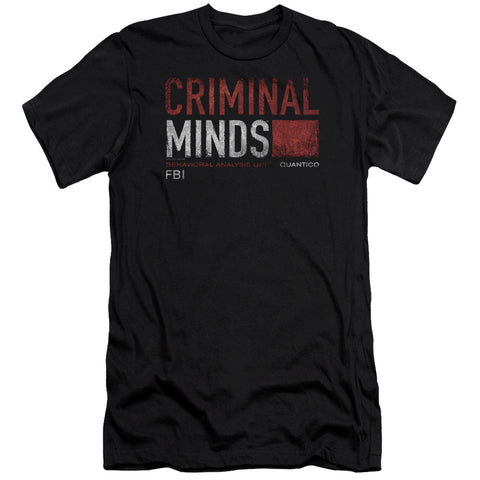 Criminal Minds/title Card-premuim Canvas Adult Slim Fit 30/1-black