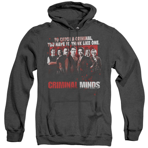 Criminal Minds/think Like One - Adult Heather Hoodie - Black