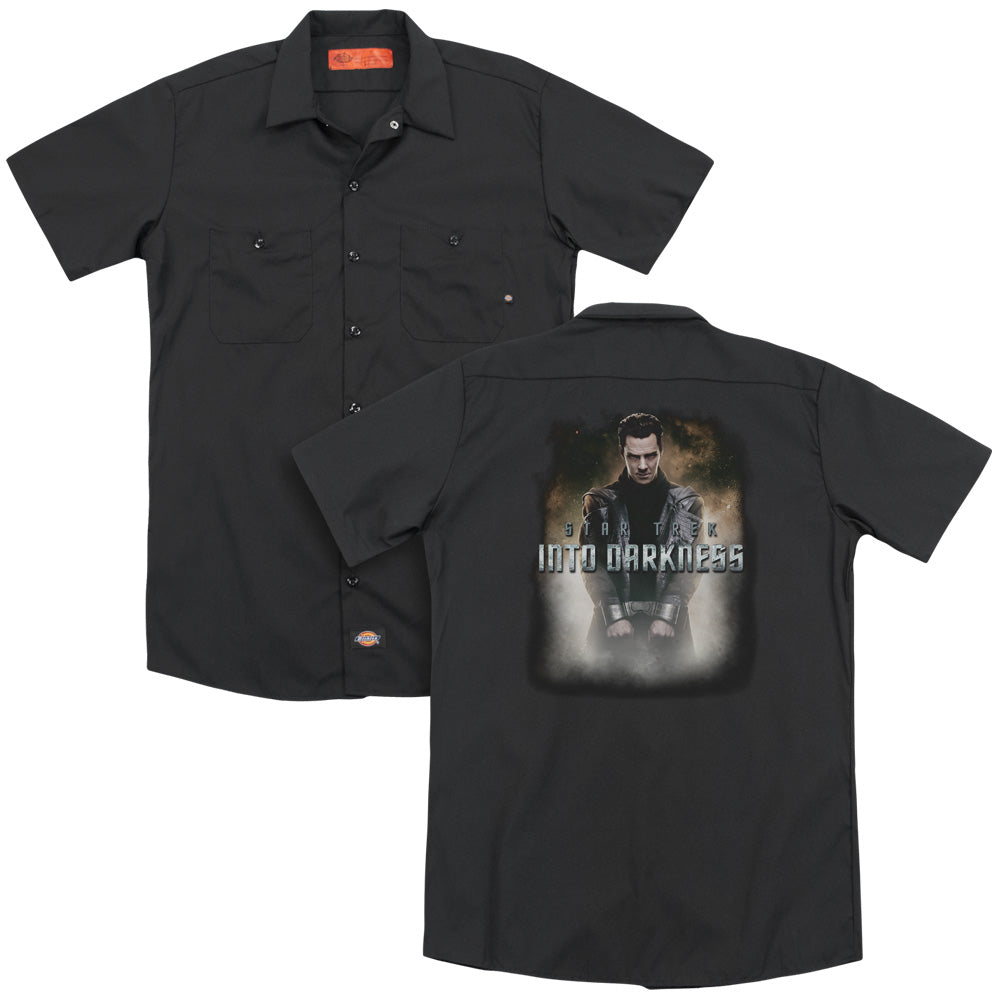 Star Trek/darkness Harrison (back Print) - Adult Work Shirt - Black