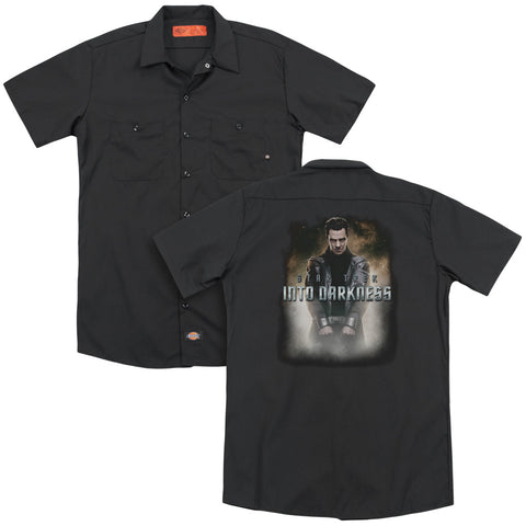 Star Trek/darkness Harrison (back Print) - Adult Work Shirt - Black