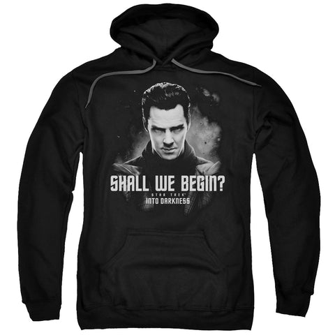 Star Trek/shall We Begin-adult Pull-over Hoodie-black