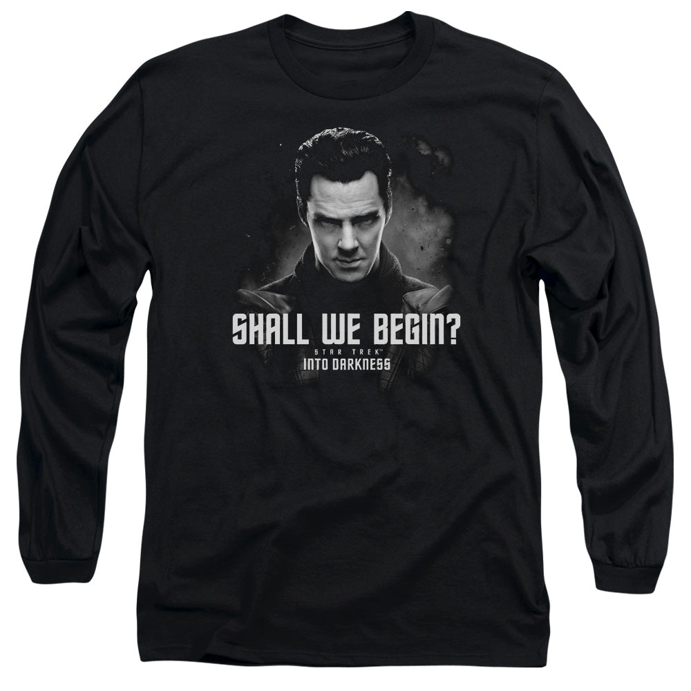 Star Trek/shall We Begin - L/s Adult 18/1 - Black
