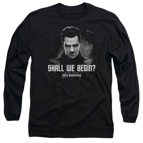 Star Trek/shall We Begin - L/s Adult 18/1 - Black