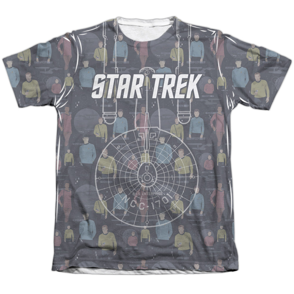 Star Trek/enterprise Crew - Adult 65/35 Poly/cotton S/s Tee - White