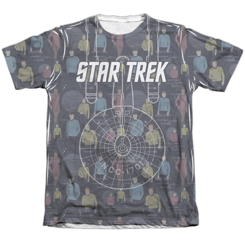 Star Trek/enterprise Crew - Adult 65/35 Poly/cotton S/s Tee - White