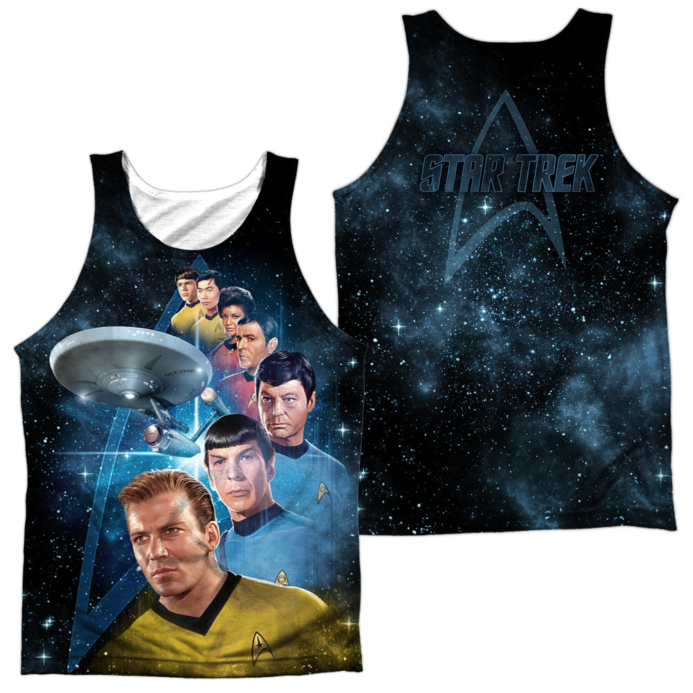 Star Trek/among The Stars-adult 100% Poly Tank Top-white