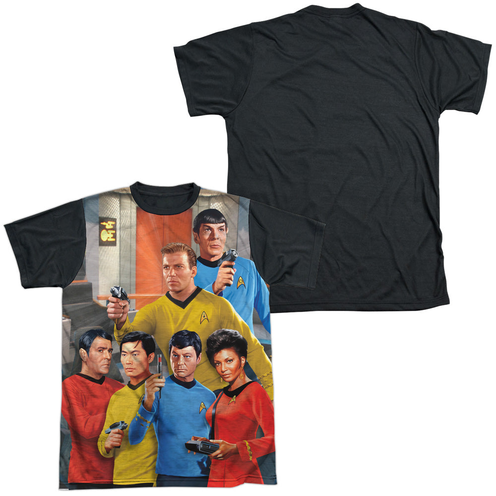 Star Trek/bridge-s/s Adult White Front Black Back  -white