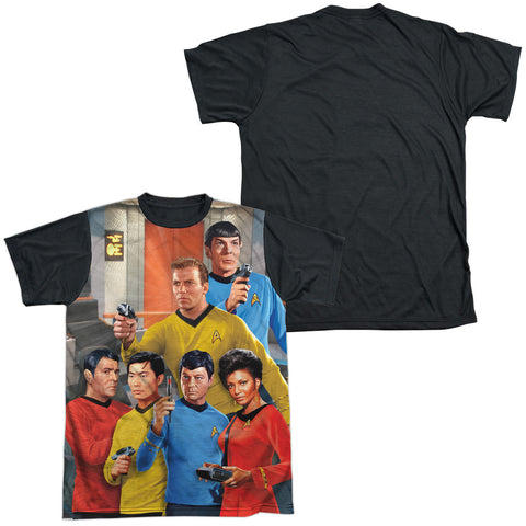 Star Trek/bridge-s/s Adult White Front Black Back  -white