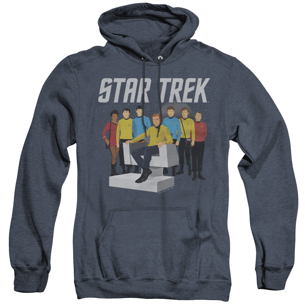 Star Trek/vector Crew - Adult Heather Hoodie - Navy