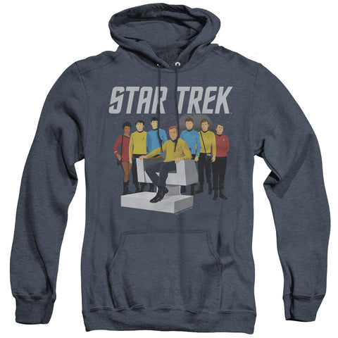 Star Trek/vector Crew - Adult Heather Hoodie - Navy