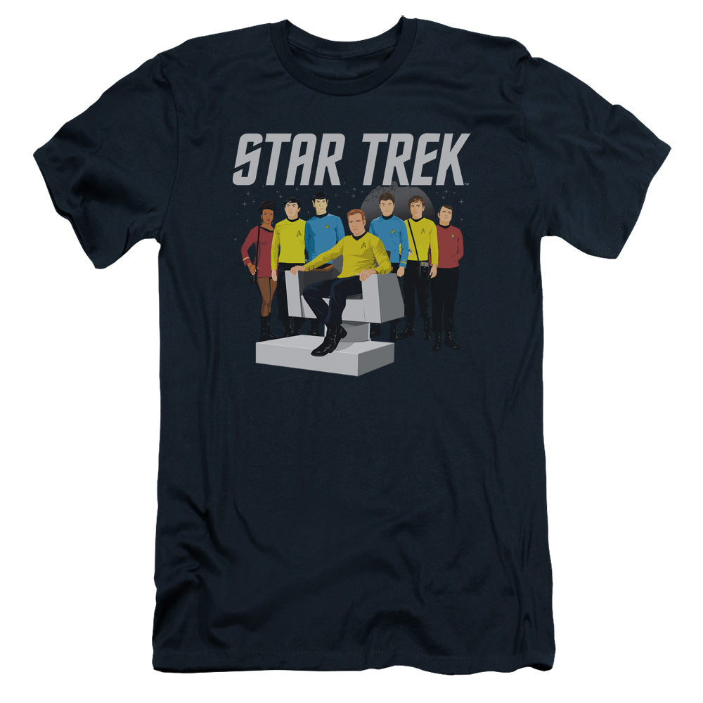 Star Trek/vector Crew - S/s Adult 30/1 - Navy