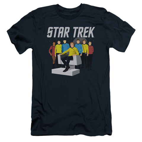 Star Trek/vector Crew - S/s Adult 30/1 - Navy
