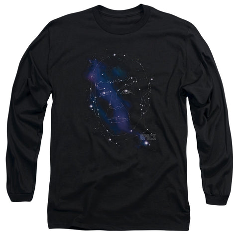 Star Trek/spock Constellations - L/s Adult 18/1 - Black
