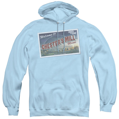 Under The Dome/postcard-adult Pull-over Hoodie-light Blue