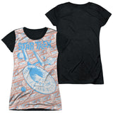 Junior Cap Sleeve 100% Poly Black Back