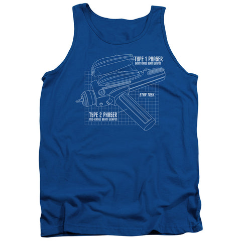 Star Trek/phaser Plans-adult Tank-royal Blue