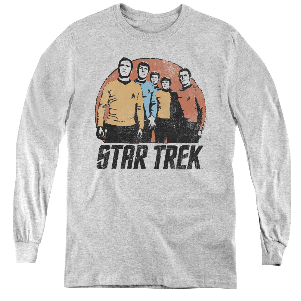 Star Trek/landing Party-youth Long Sleeve Tee-athletic Heather