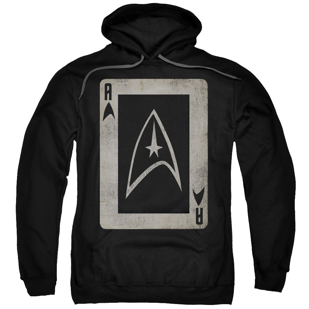 Star Trek/tos Ace-adult Pull-over Hoodie-black
