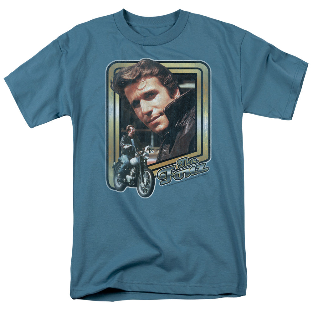 Happy Days/the Fonz - S/s Adult 18/1 - Slate