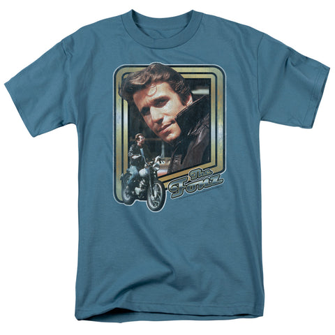 Happy Days/the Fonz - S/s Adult 18/1 - Slate