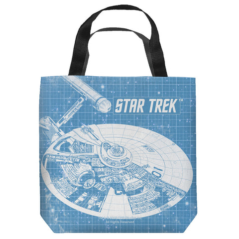 STAR TREK-ENTERPRISE BLUEPRINT - TOTE BAG - 16x16