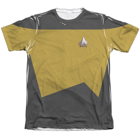 Star Trek/tng Engineering Uniform-adult Poly/cotton S/s Tee-white