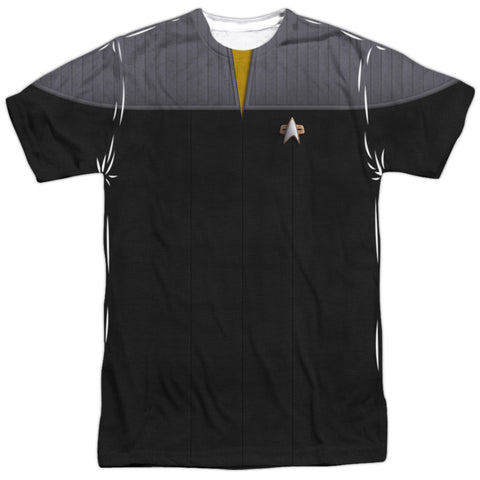 Star Trek/tng Movie Engineering Uniform-s/s Adult Poly Crew-white