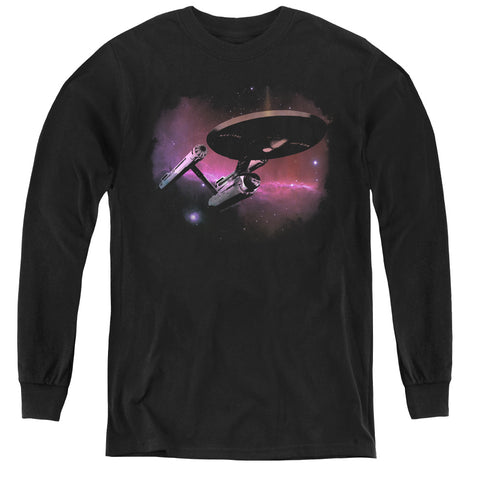 Star Trek/prime Directive-youth Long Sleeve Tee-black