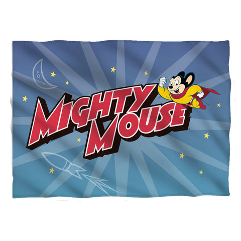 Mighty Mouse/space Hero (front/back Print)-pillow Case-white