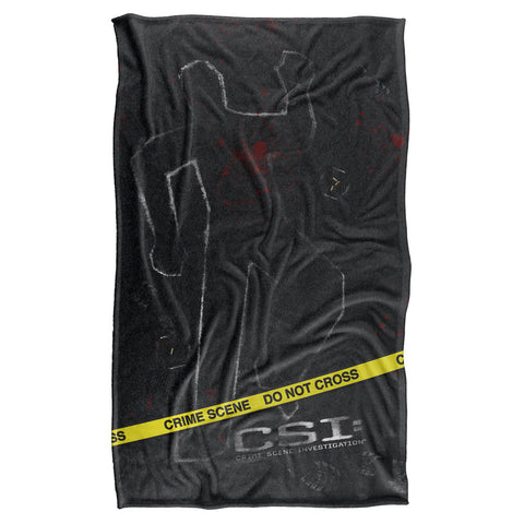 Csi/outline-silky Touch Blanket-white