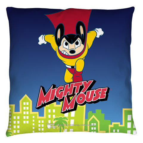 Cbs Tv - Mighty Mouse/city Watch - Throw Pillow