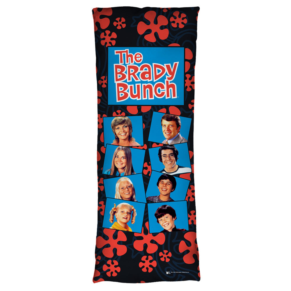 BRADY BUNCH-SQUARES - MICROFIBER BODY PILLOW - 18x54